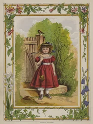 Klein meisje in een rode jurk